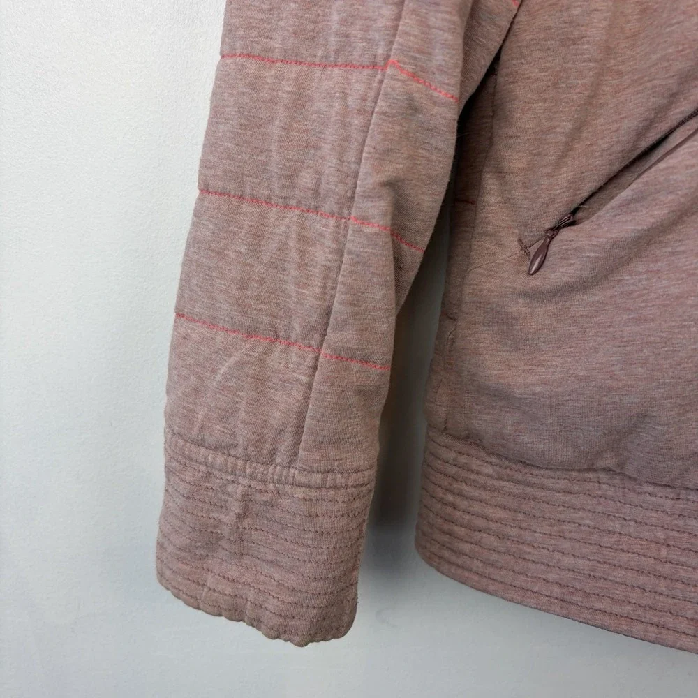 Lululemon The Bomb Bomber Reversible Jacket Womens 12 Bark Berry Rose Pink